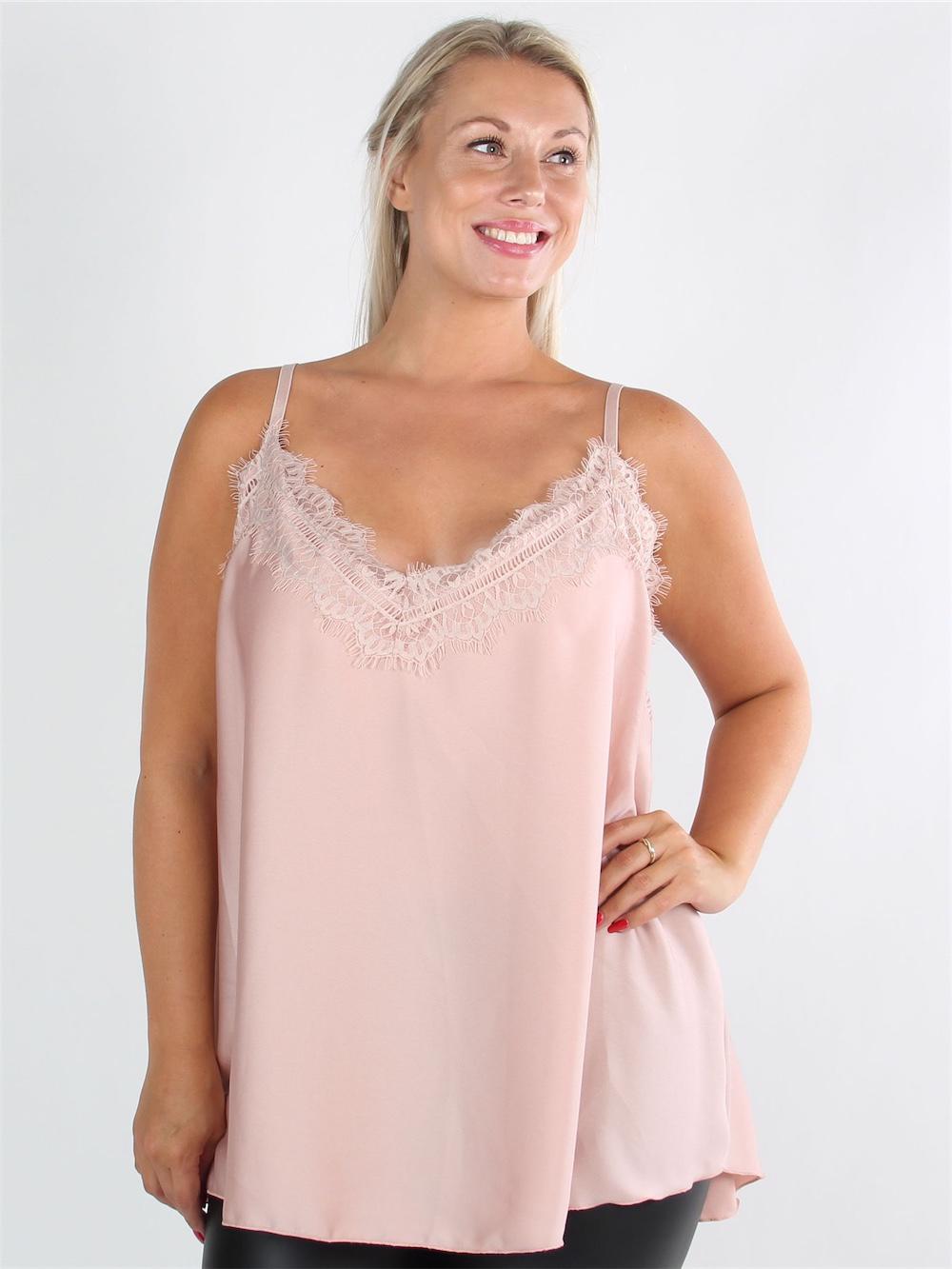 Carmita - Axelbandslös topp med spets